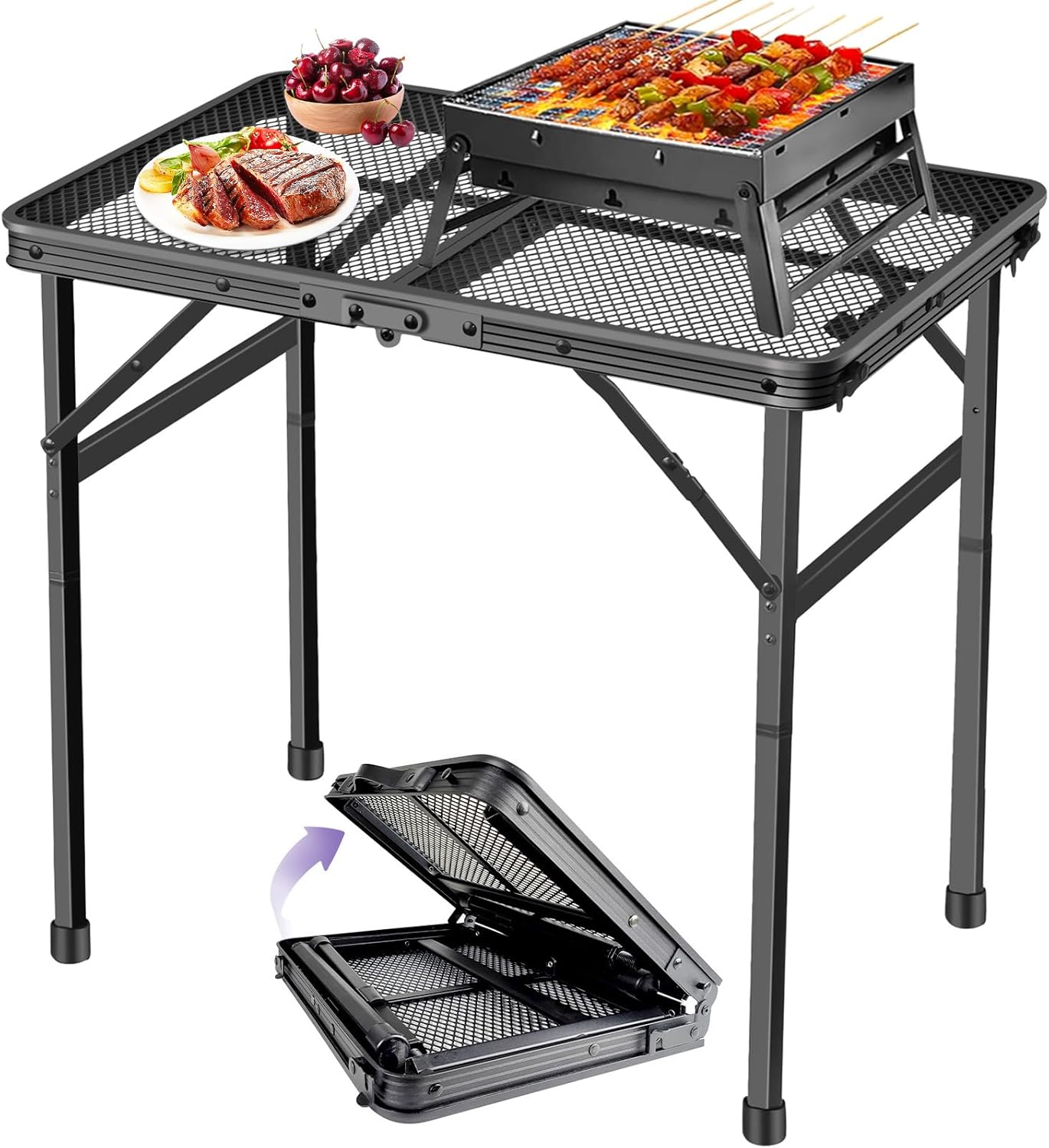 BRIAN & DANY Camping Table Folding Grill Table
